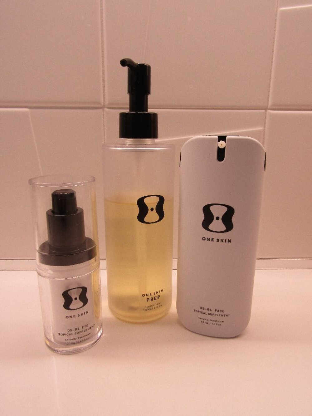 Lot of 3 OneSkin OS-01 Products--Prep--Face--Eye--Excellent